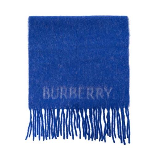 Sjaal met logo Burberry , Blue , Unisex