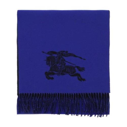 Omkeerbare Cashmere Sjaal met Equestrian Knight Design Burberry , Blue...