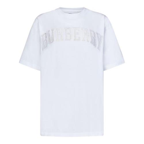Witte T-shirts en Polos met Baseball Cap Burberry , White , Dames