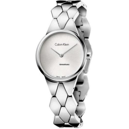 Slange Quartz Horloge voor Vrouwen Calvin Klein , Gray , Dames