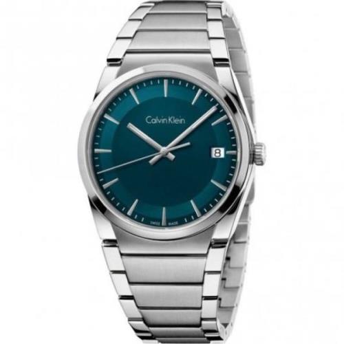 Verbluffend quartz horloge met blauwe wijzerplaat Calvin Klein , Gray ...