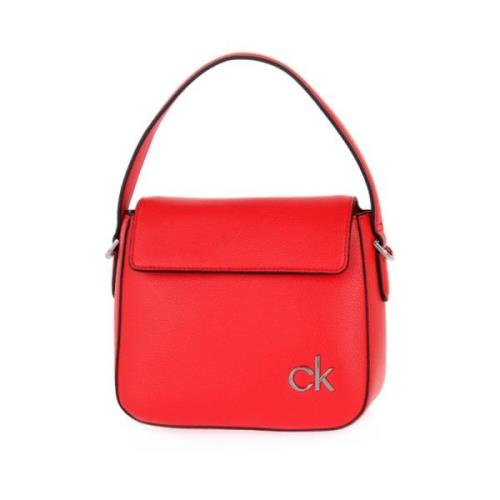 Elegante Leren Handtas voor Vrouwen Calvin Klein , Red , Dames