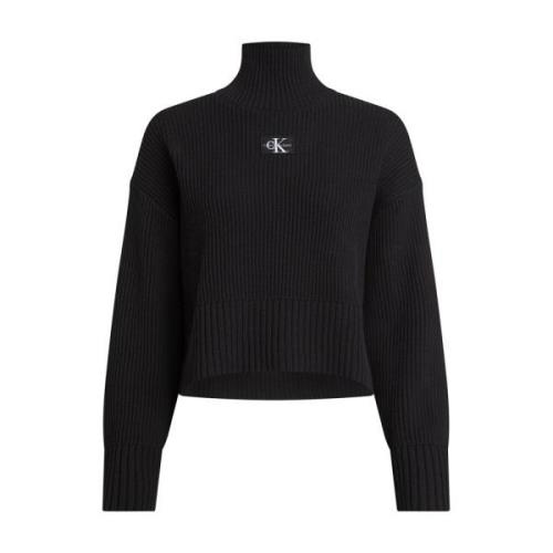 Zwarte Sweaters - Korte Pullover Calvin Klein , Black , Dames