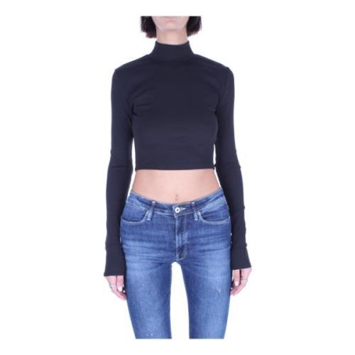 Zwarte Sweaters met Uitgesneden Details Calvin Klein , Black , Dames