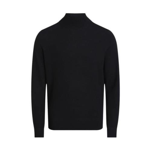 Gestructureerde Turtleneck Truien Calvin Klein , Black , Heren