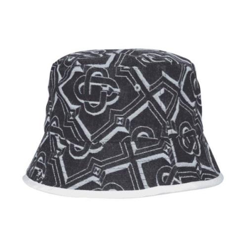 Indigo Monogram Denim Hat Casablanca , Gray , Unisex