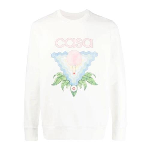 Organisch Katoenen Memphis Bedrukte Sweatshirt Casablanca , White , He...