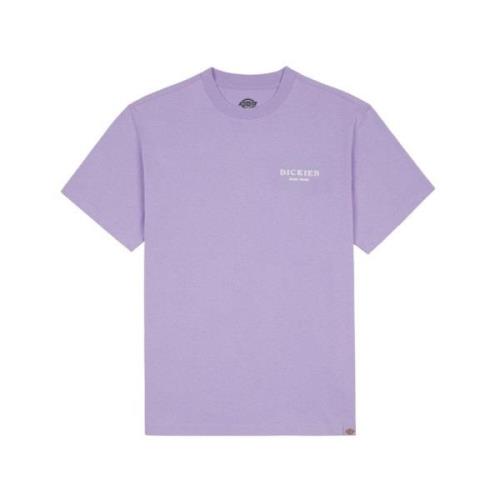 Paarse Katoenen Logoshirt Dickies , Purple , Heren
