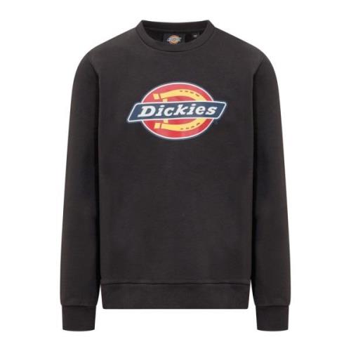 Logo Print Crew Neck Sweatshirt Dickies , Black , Heren