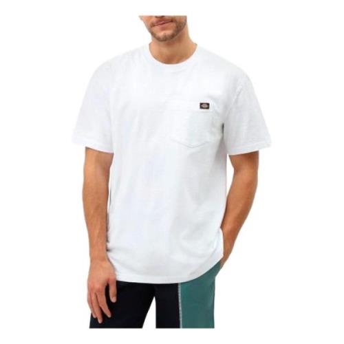 Heren Witte Effen T-shirt Dickies , White , Heren