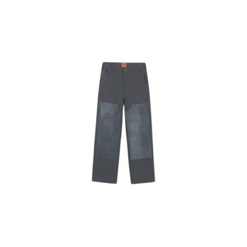 Gewaxte dubbele kniebroek Dickies , Gray , Heren