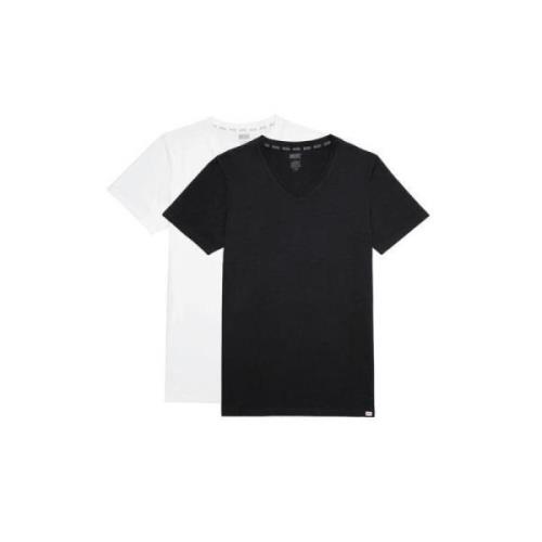 Slim Fit Naadloos Katoenen T-shirt Set Diesel , Black , Heren