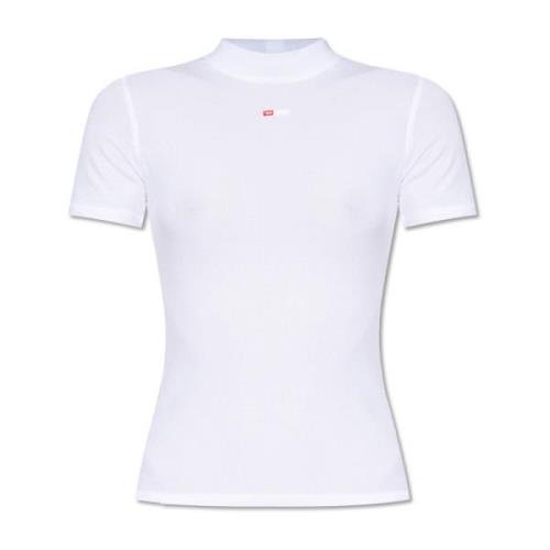 Geribbelde top T-Mokky-Microdiv Diesel , White , Dames