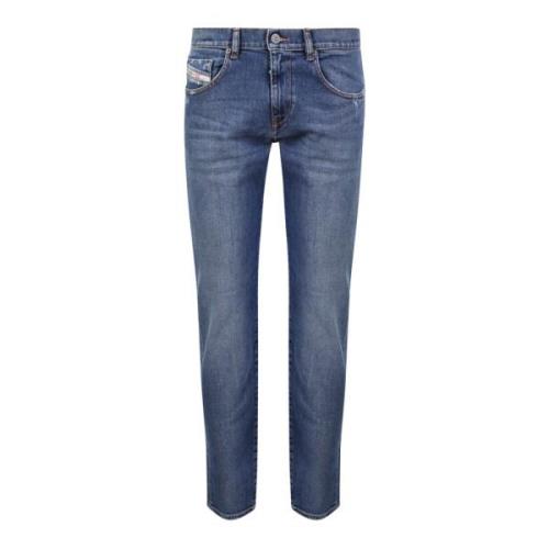 Blauwe Slim Fit Jeans voor Heren Diesel , Blue , Heren