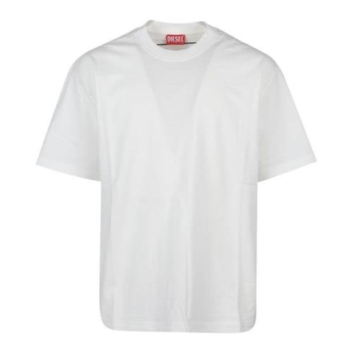 Witte T-Boggy Megoval-D T-Shirt Diesel , White , Heren