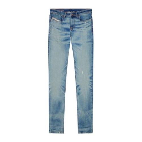 Slim-Fit Denim Broek Diesel , Blue , Heren