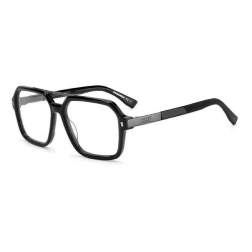 Stijlvolle zwarte bril voor moderne mannen Dsquared2 , Black , Heren