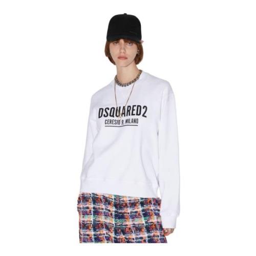 Ceresio 9 Sweatshirt - Stijlvol en Comfortabel Dsquared2 , White , Dam...