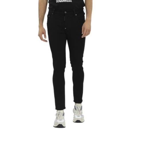 Skater Slim-fit Denim Jeans Dsquared2 , Black , Heren