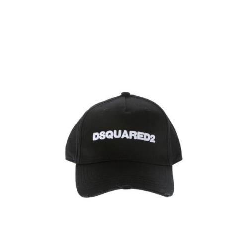 Baseball Cap met stedelijke uitstraling Dsquared2 , Black , Heren