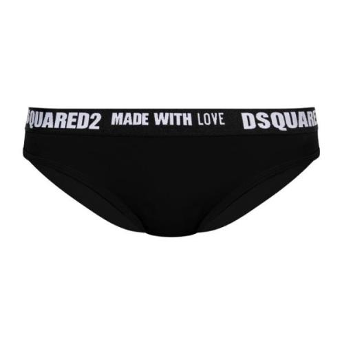 Onderbroeken met logo Dsquared2 , Black , Dames