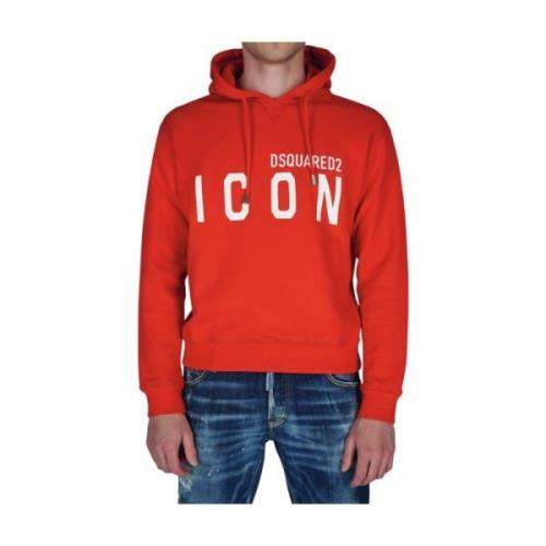 Rode Hoodie - Icon Dsquared2 , Red , Heren