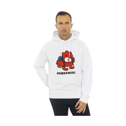 Leaf Buddy Hoodie - Stijlvol en Comfortabel Dsquared2 , White , Heren