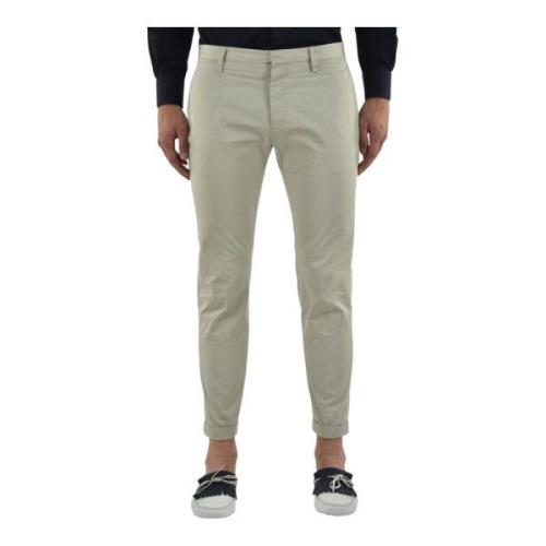 Beige Katoenen Geknoopte Chino`s voor Heren Dsquared2 , Beige , Heren