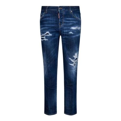 Slim-fit Jeans, Blauw Denim Dsquared2 , Blue , Dames