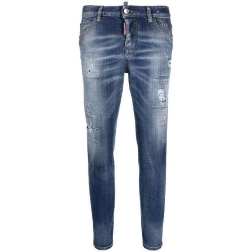 Slim-Fit Dames Jeans Dsquared2 , Blue , Dames