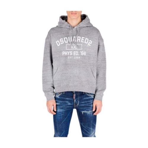 Grijze Hoodie Dsquared2 , Gray , Heren