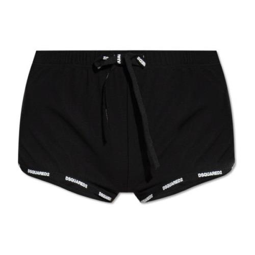 Shorts met logo Dsquared2 , Black , Dames