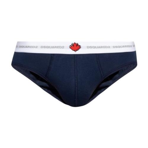 Katoenen slip met logo Dsquared2 , Blue , Heren