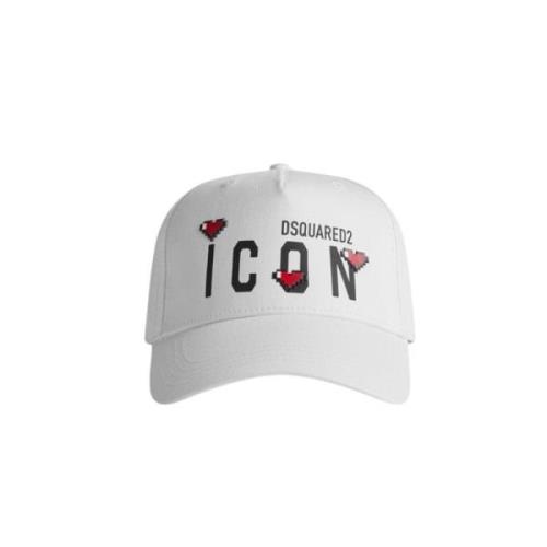 Icon Hart Baseballpet Dsquared2 , White , Unisex