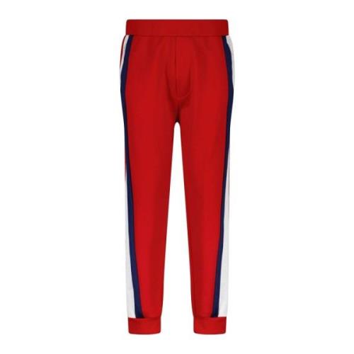 Sportieve Joggpants met stijlvolle details Dsquared2 , Red , Heren