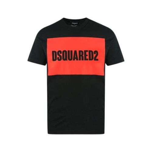 Zwart Cool Fit T-Shirt Dsquared2 , Black , Heren