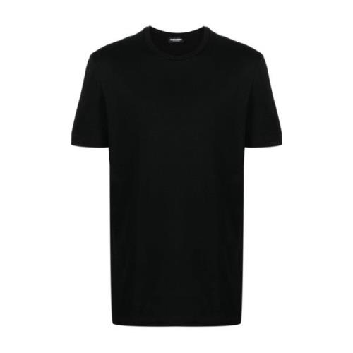 Zwart Logo-Patch Katoenen T-Shirt Dsquared2 , Black , Heren