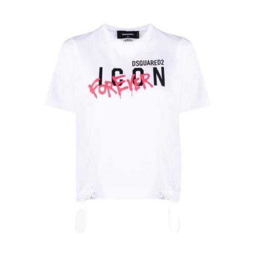Icon 4Ever - Wit T-shirt Dsquared2 , White , Dames