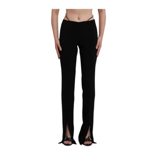 Zwarte Icon Strap Broek met Rits Dsquared2 , Black , Dames