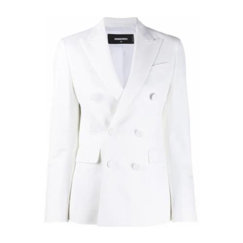 Witte Blazer - Sportieve Elegantie Dsquared2 , White , Dames