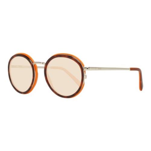 Bruine Ronde Dames Zonnebril Emilio Pucci , Brown , Dames