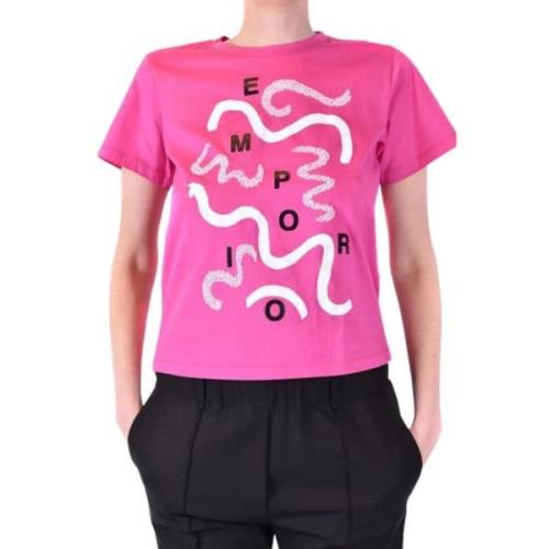 Korte mouwen T-shirt Emporio Armani , Pink , Dames