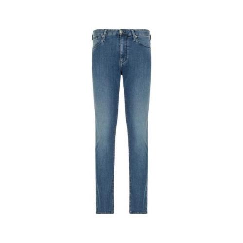 Slim-fit 5 Zakken Jeans Emporio Armani , Blue , Heren