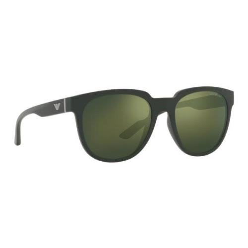 Matte Green Sunglasses with Dark Green Mirrored Lenses Emporio Armani ...