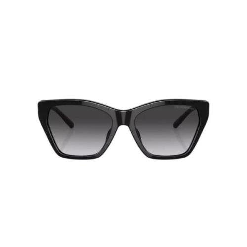 Geometrische kattenoog zonnebril - Nero Emporio Armani , Black , Dames