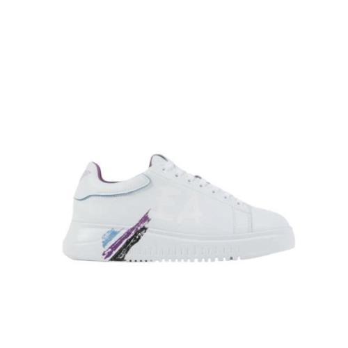 Multicolor Kwaststreek Logo Sneakers - Maat 38 Emporio Armani , White ...