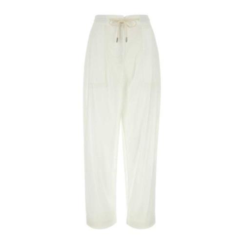 Witte katoenen broek - Klassiek model Emporio Armani , White , Dames