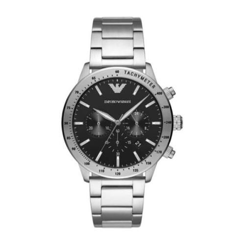 Chronograaf Quartz Horloge voor Heren Emporio Armani , Gray , Heren