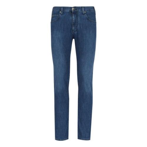 Slim-Fit Tejano Denim Jeans Emporio Armani , Blue , Dames