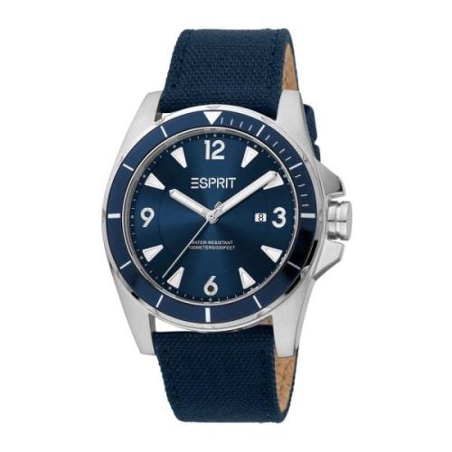 Zilveren Herenhorloge, Analoog, 10 ATM Waterbestendigheid Esprit , Gra...